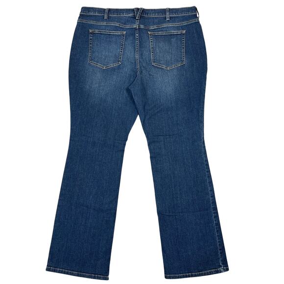 Duluth Daily Denim Bootcut Jeans Women Plus Sz 20 x 33" Dark Wash Stretch Flex - Picture 3 of 9